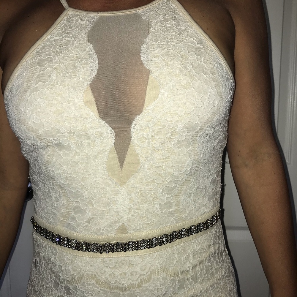 Frey Sleeveless Dress, Lace Overlay, Waist Beads - Picture 4 of 4